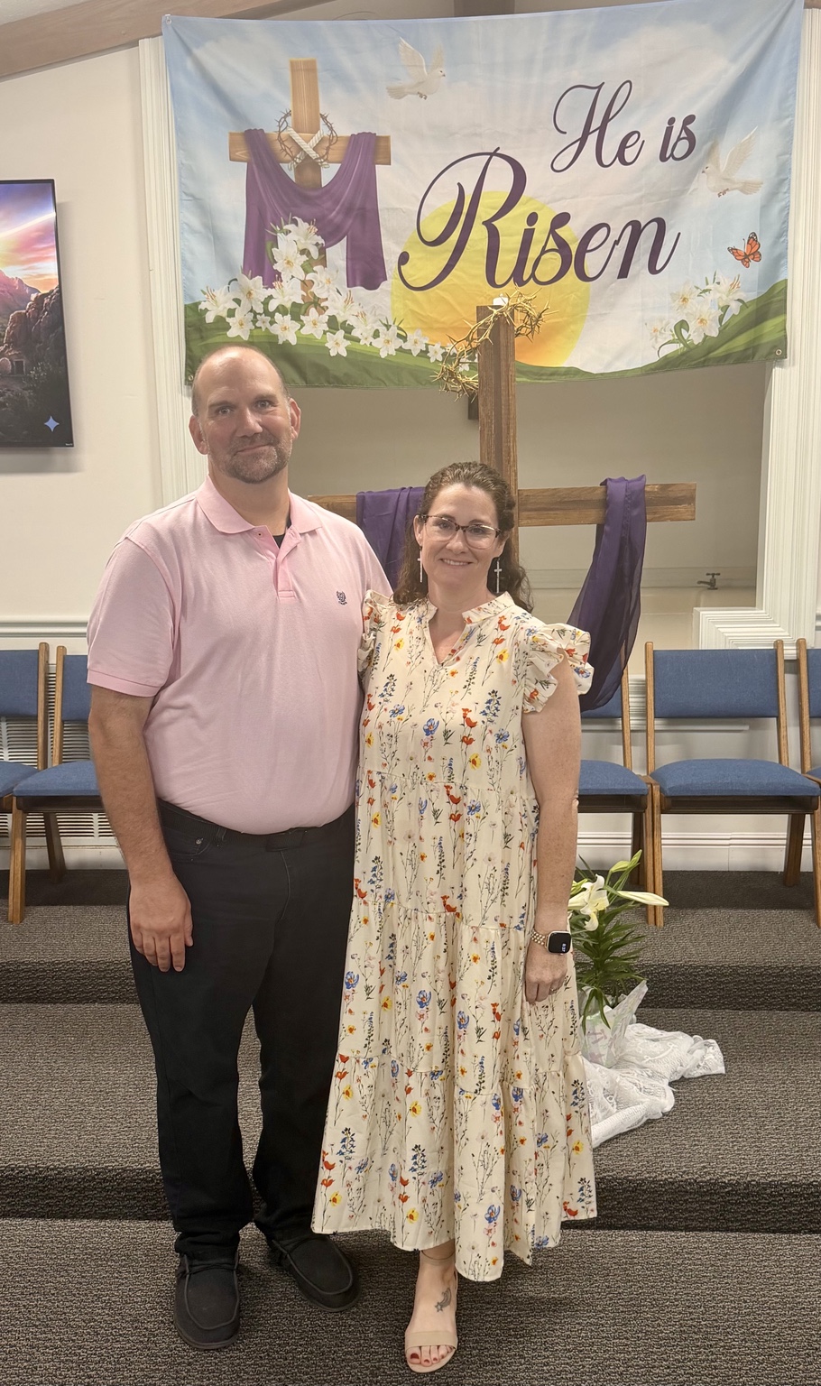 Pastor and wife at Mineral Springs Missionary Baptist Church